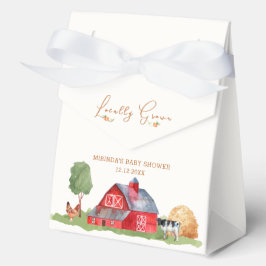 地元で栽培された農家市場納屋周囲の庭ベビーシャワー フェイバーボックス