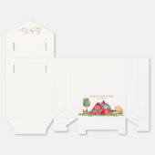 地元で栽培された農家市場納屋周囲の庭ベビーシャワー フェイバーボックス (見開き)