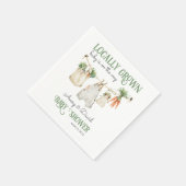 地元で栽培された農家市場Bohoベビーシャワー スタンダードカクテルナプキン (角)