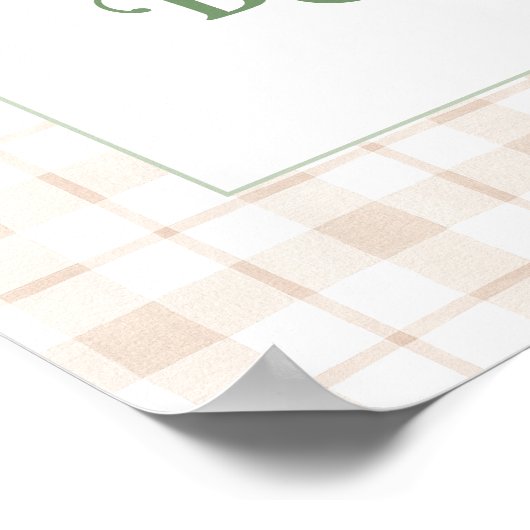 地元で栽培された農家市場Bohoベビーシャワー ポスター (角)