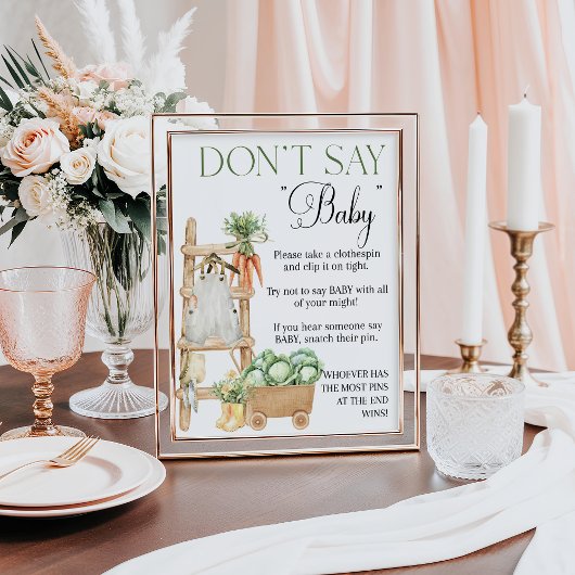 地元で栽培された農家市場Bohoベビーシャワー ポスター