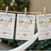 地元で栽培された農家市場Bohoベビーシャワー 招待状