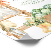 地元で栽培された農家素朴の赤ちゃんシャワーの好意 ポスター (角)