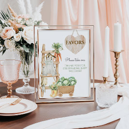 地元で栽培された農家素朴の赤ちゃんシャワーの好意 ポスター