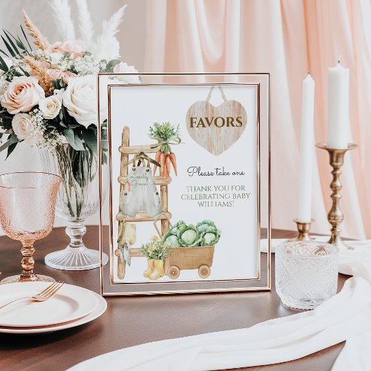 地元で栽培された農家素朴の赤ちゃんシャワーの好意 ポスター