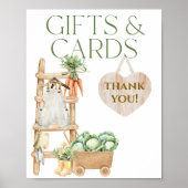 地元で栽培された農家素朴の赤ちゃんシャワーの贈り物 ポスター (正面)