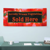 地元で栽培された野菜が販売されるバナー 横断幕 (トレードショー)