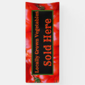 地元で栽培された野菜が販売されるバナー 横断幕 (縦)