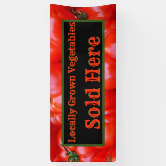 地元で栽培された野菜が販売されるバナー 横断幕 (縦)