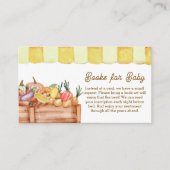 地元で栽培された野菜の果物の本の赤ちゃんシャワー エンクロージャーカード (正面)