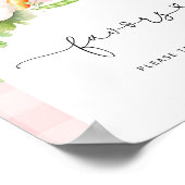 地元で栽培された野菜ピンクの赤ちゃんシャワーの好意 ポスター (角)