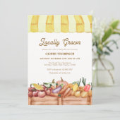 地元で栽培された野菜フルーツ赤ちゃんシャワー 招待状 (スタンド正面)