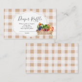 地元で栽培された野菜農家市場おむつラッフル エンクロージャーカード (正面/裏面)