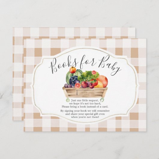 地元で栽培された野菜農家市場の書籍ベビー ポストカード (正面/裏面)