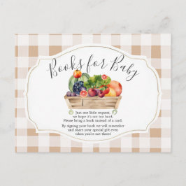 地元で栽培された野菜農家市場の書籍ベビー ポストカード