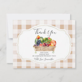 地元で栽培された野菜農家市場ベビーシャワー サンキューカード
