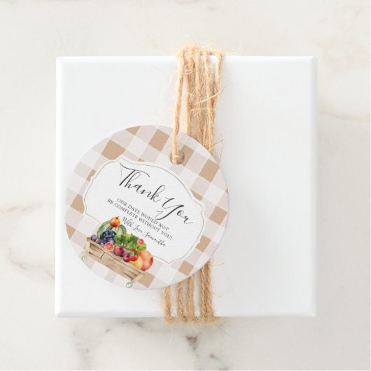 地元で栽培された野菜農家市場ベビーシャワー フェイバータグ (インサイチュ)