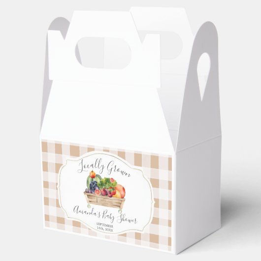 地元で栽培された野菜農家市場ベビーシャワー フェイバーボックス (オープン)