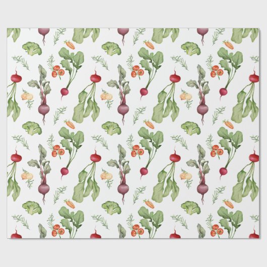地元で栽培された野菜農家市場 ラッピングペーパー (フラット)