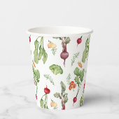 地元で栽培された野菜農家市場 紙コップ (裏面)