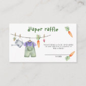 地元で栽培された野菜 – おむつラッフルチケット エンクロージャーカード (正面)