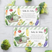 地元で栽培された野菜 – ベビーチケット用の本 エンクロージャーカード