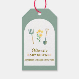 地元で栽培されたBohoフローラガーデニング赤ちゃんシャワー ギフトタグ