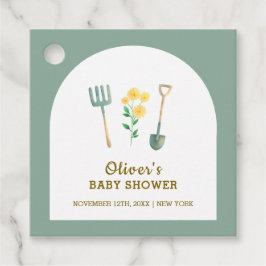 地元で栽培されたBohoフローラガーデニング赤ちゃんシャワー フェイバータグ