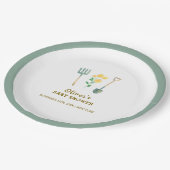 地元で栽培されたBohoフローラガーデニング赤ちゃんシャワー ペーパープレート (アングル)