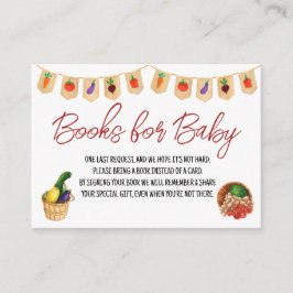 地元で栽培、ファーマーズマーケット、ベビー用の本 エンクロージャーカード