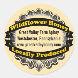 地元で生産された蜂蜜装飾品 ラウンドシール
