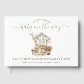 地元で素朴栽培された農家市場赤ちゃんシャワー ゲストブック (正面)