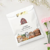 地元で素朴栽培された野菜の赤ちゃんシャワー フェイバーバッグ (封をした状態)