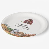 地元で素朴栽培された野菜の赤ちゃんシャワー ペーパープレート (アングル)