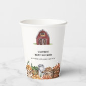 地元で素朴栽培された野菜の赤ちゃんシャワー 紙コップ (裏面)