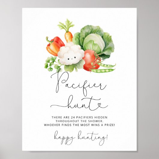地元で育ったおしゃぶり狩りベビーシャワーゲーム ポスター (正面)