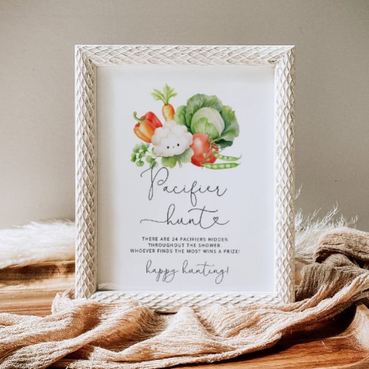 地元で育ったおしゃぶり狩りベビーシャワーゲーム ポスター