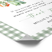 地元で育ったおむつラッフルサイン野菜セージ ポスター (角)