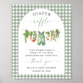 地元で育ったおむつラッフルサイン野菜セージ ポスター (正面)