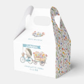 地元で育ったかわいいハリネズミ春ベビーシャワー フェイバーボックス (裏面サイド)