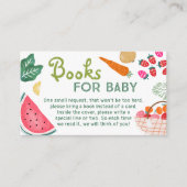 地元で育ったオーガニックベビー用の赤ちゃんシャワーブック エンクロージャーカード (正面)