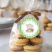 地元で育ったグリーンジンガムありがとう赤ちゃんシャワー ラウンドシール