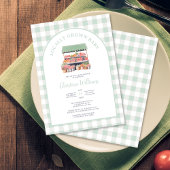 地元で育ったジェンダーに中立なベビーシャワー 招待状