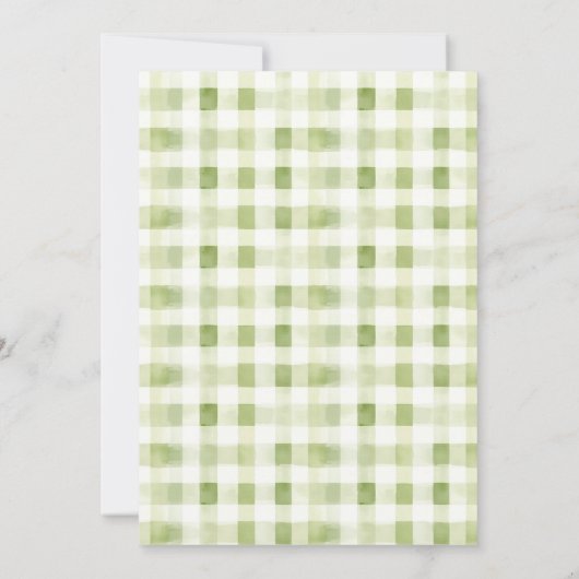 地元で育ったジェンダーに中立なベビーシャワー 招待状 (裏面)