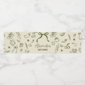 地元で育ったセージの赤ちゃんシャワー ペットボトルラベル (シングルラベル)