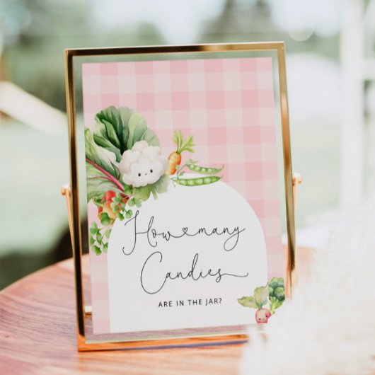 地元で育ったピンクの女の子のベビーどのように多くのキャンディ ポスター