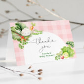 地元で育ったピンクの女の子の赤ん感謝していだシャワー サンキューカード