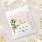 地元で育ったピンクの女の子の赤ん感謝していだシャワー フェイバーバッグ (クリップ留めされた状態)