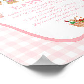 地元で育ったピンクはベビーの赤ちゃんシャワーのサインを言わない ポスター (角)