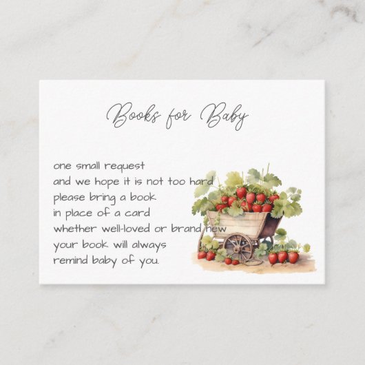 地元で育ったファーマーズマーケットのベビー本 エンクロージャーカード (正面)